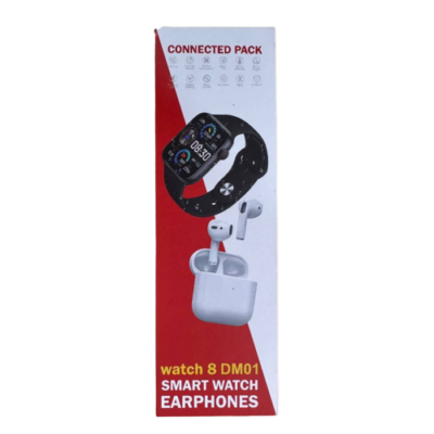 Smart Watch 8 DM01 + Écouteurs sans fil Bluetooth