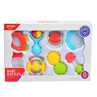 Hochets pour bébé – huanger – Pack de 8 pièces multi-couleurs