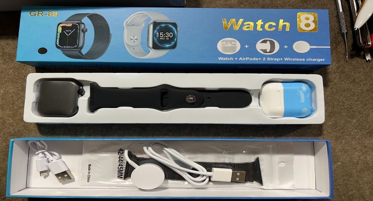 Smart Watch 8 GR-88 1.75′ + Earphones Bluetooth – Fiche technique et prix au Maroc