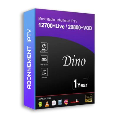 DINO IPTV 12 Mois Abonnement TV&VOD HD/SD/UHD/4K