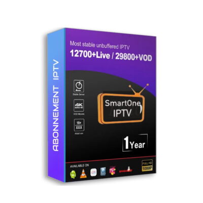 Smart One IPTV Activation 12 Mois + IPTV TV&VOD HD/SD/UHD/4K