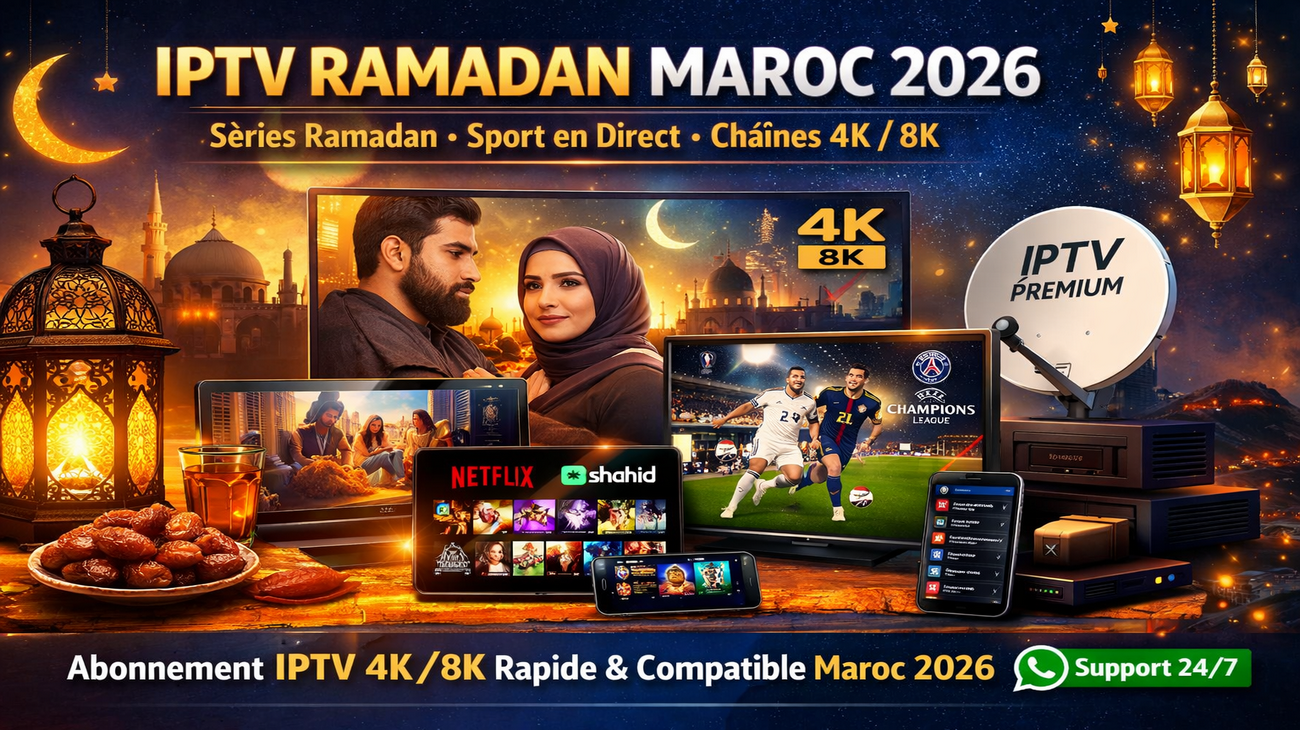 IPTV Ramadan Maroc 2026 – Meilleur IPTV Premium 4K/8K