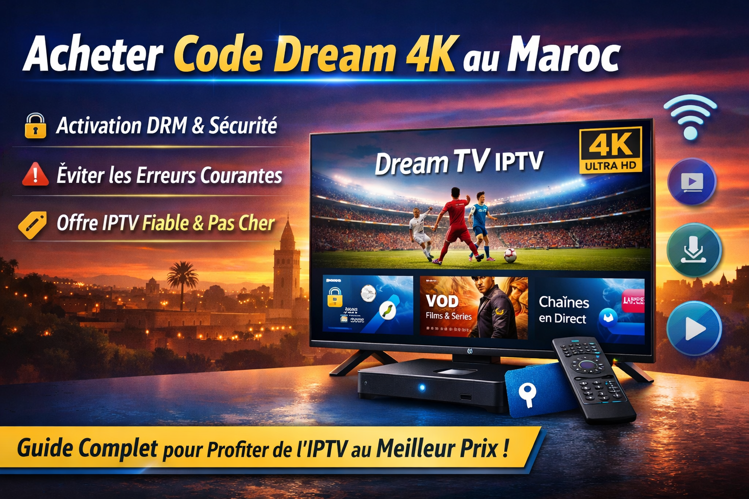 Code Dream 4K IPTV Maroc