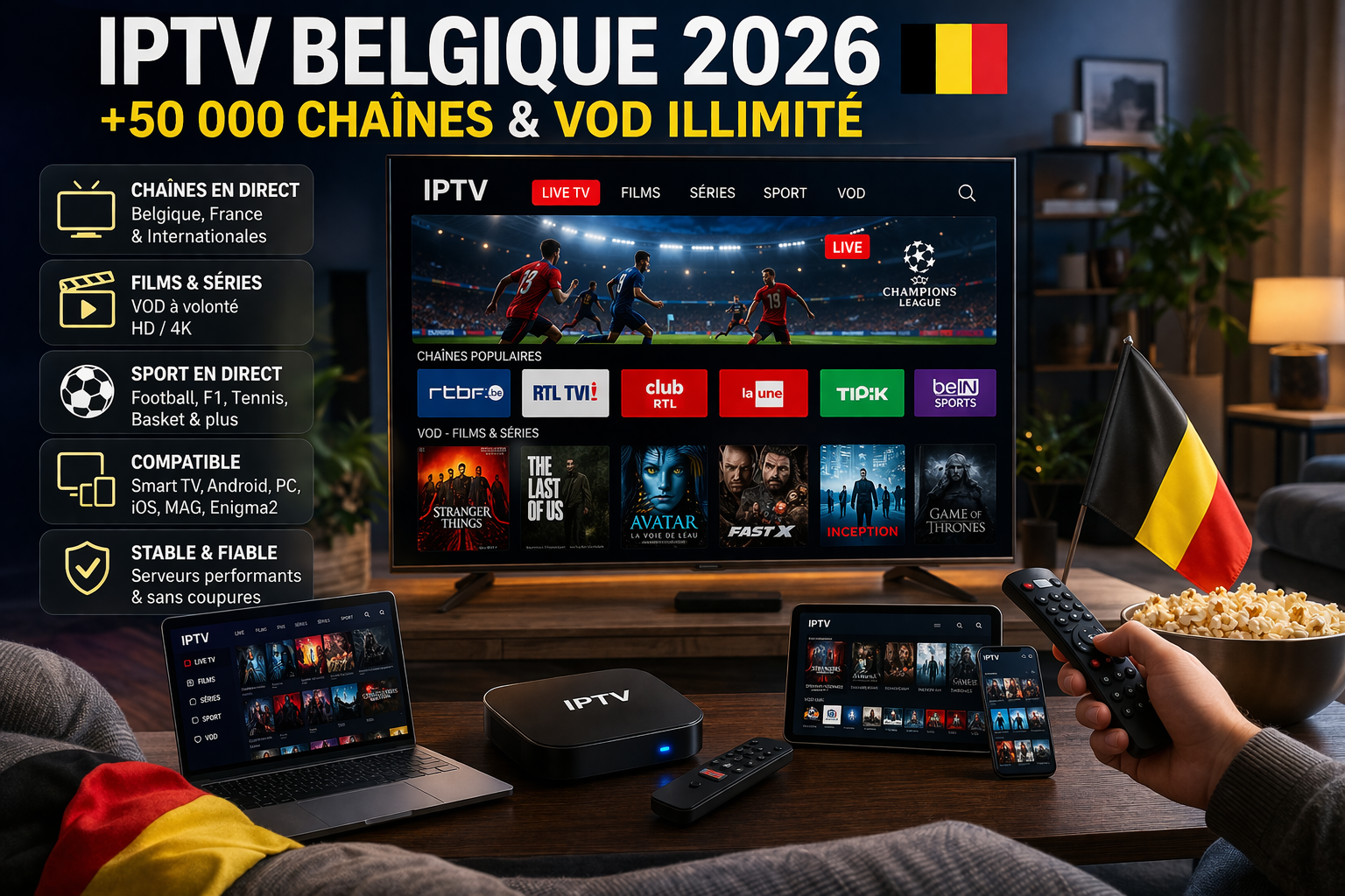 IPTV Belgique 2026 4k/8k