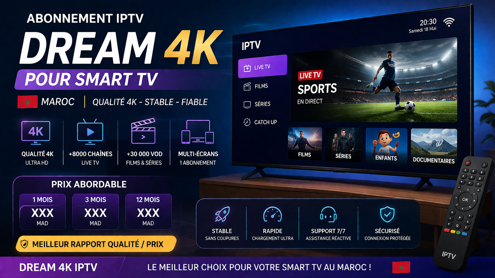 IPTV Maroc Dream 4K 2026
