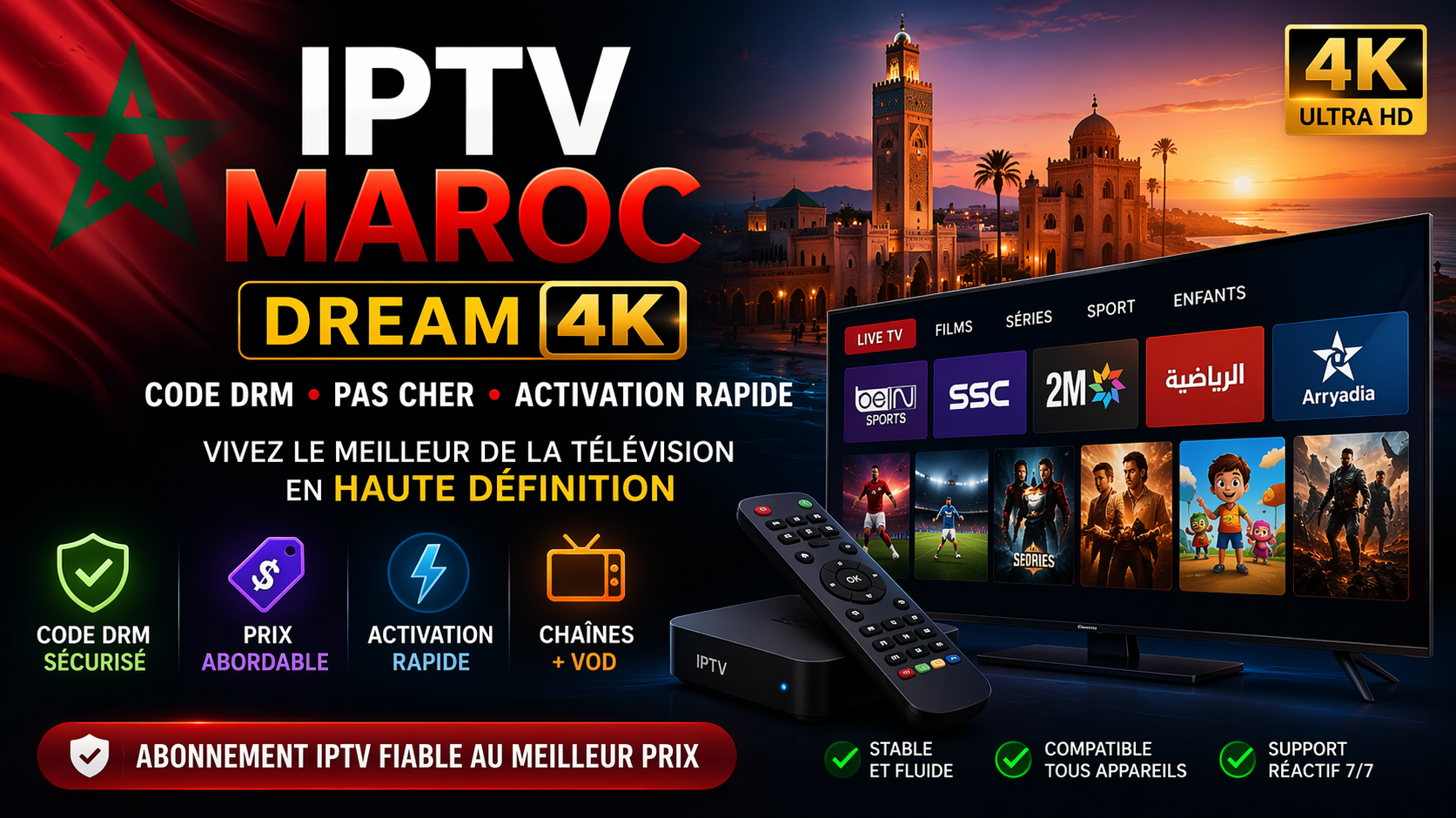 IPTV Maroc Dream 4K 2026