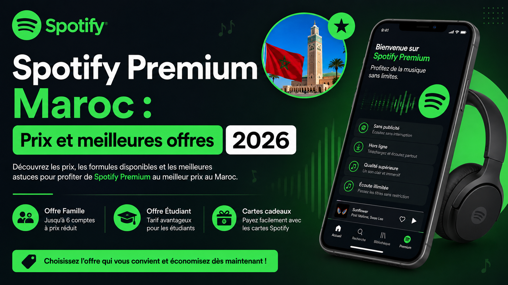 Spotify Premium Maroc 2026