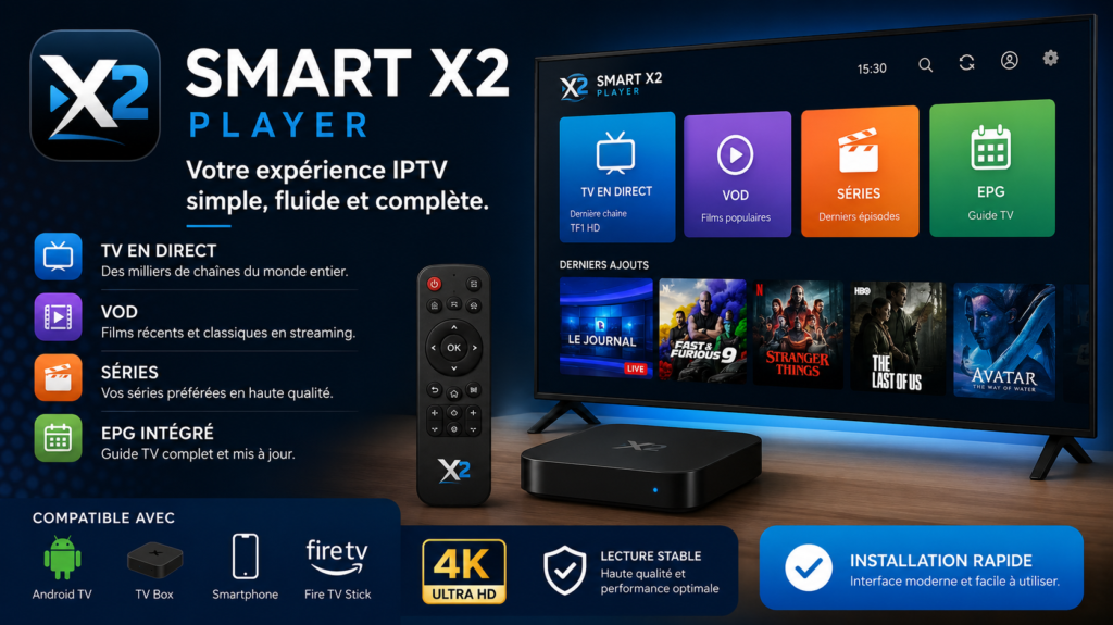 Smart X2 Player Application IPTV Maroc 2026