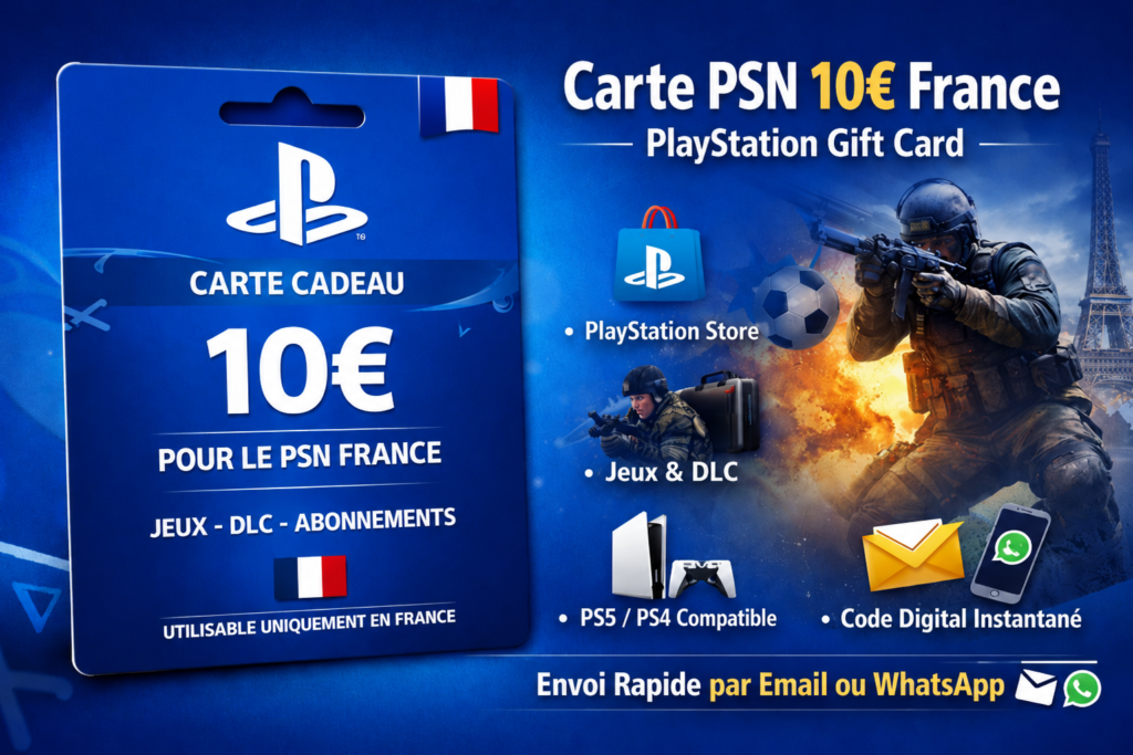 carte psn 10 euro france