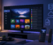 Interface de télévision connectée avec applications, smartphone et télécommande